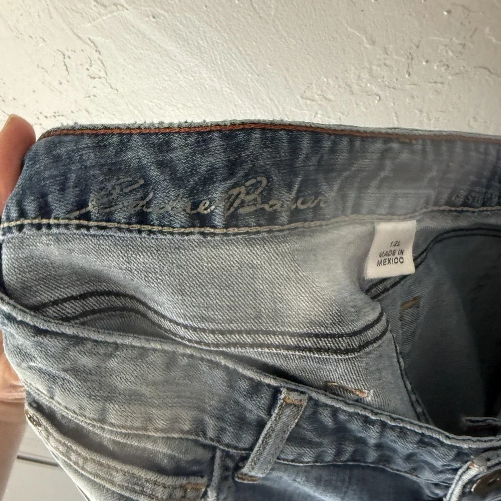 Eddie Bauer Jeans Y2k 12L Blue Bootcut Stretch Denim Five‎ Pocket Tall